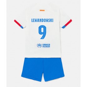 Baby Fußballbekleidung Barcelona Robert Lewandowski #9 Auswärtstrikot 2023-24 Kurzarm (+ kurze hosen)